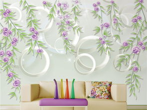 現代簡約立體花簾背景墻 定義空間美學的紡織藝術